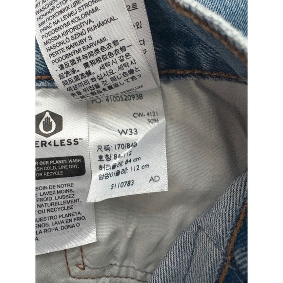 Levi's Premium Denim Shorts Distressed Ripped Frayed Hem Button Fly Womens - Picture 6 of 9